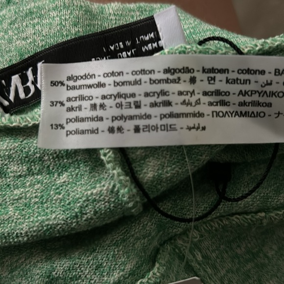 🚨NWOT - Zara Marled Knit Pullon Fitted Shorts - size L - Picture 2 of 3